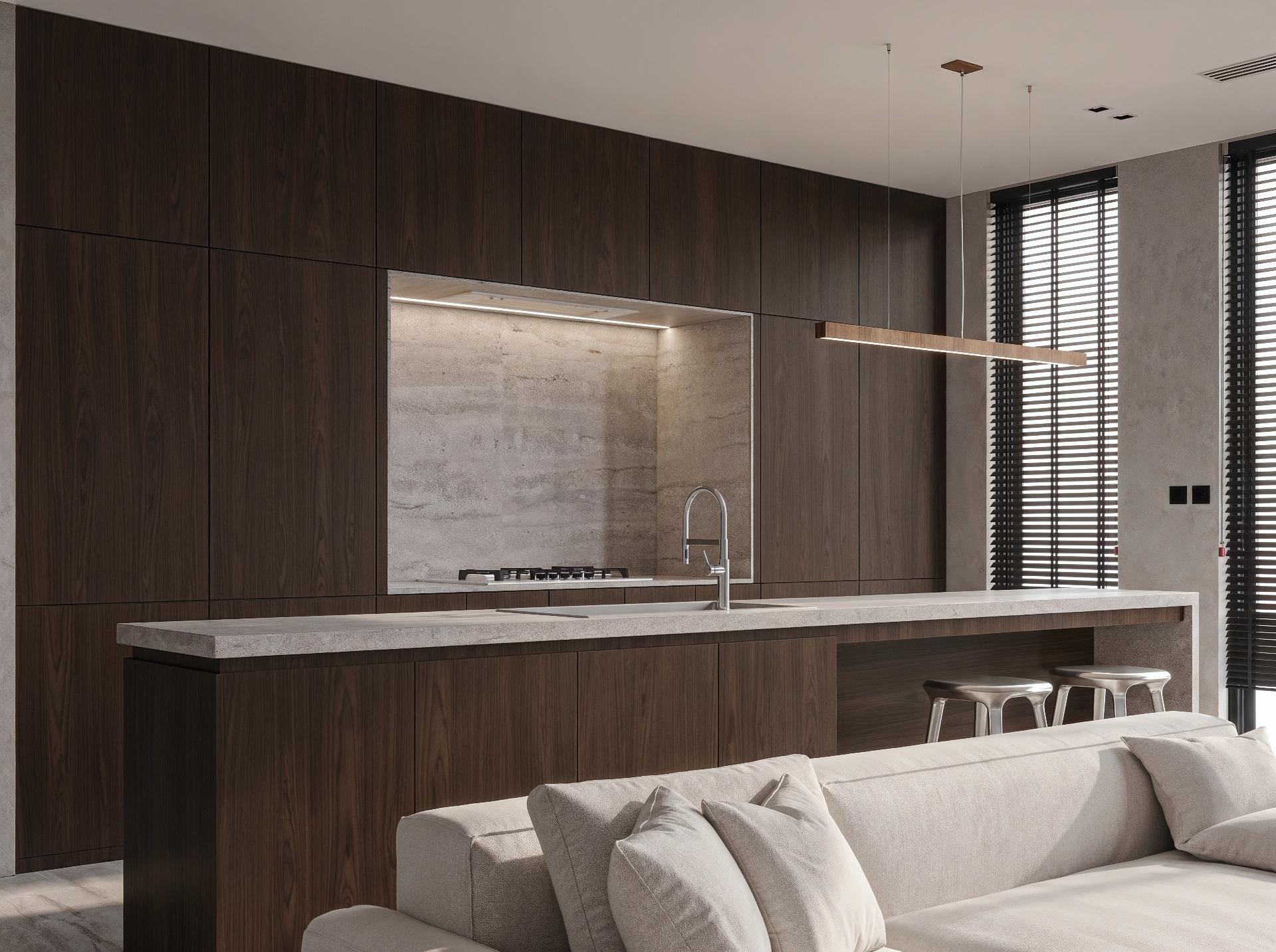 Render final da cozinha integrada