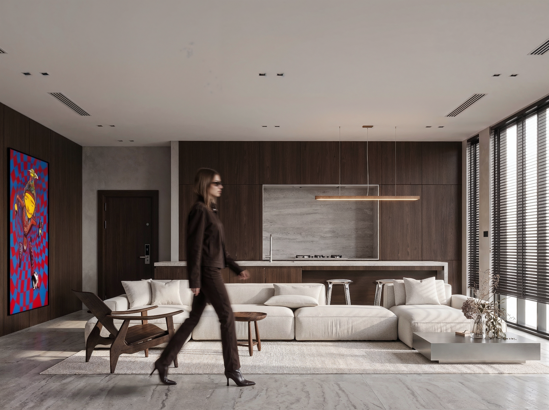 Render final da sala de estar